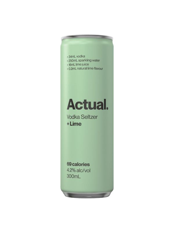 Actual Vodka Seltzer & Lime