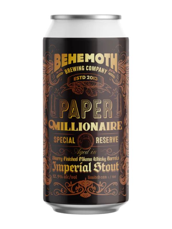 Behemoth Paper Millionaire Sherry Finished Pokeno Whisky Barrel Imperial Stout