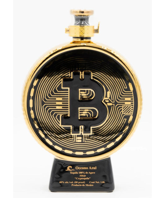 Oceano Azul Bitcoin Cryptoquila Anejo Tequila 1L